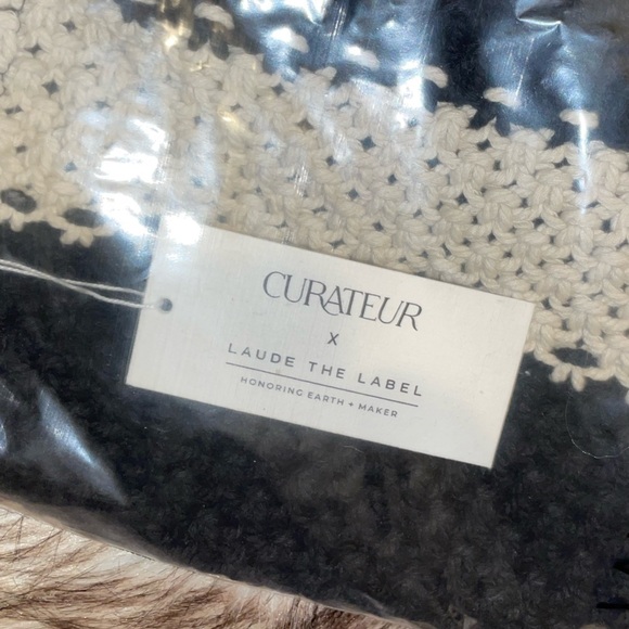 LAUDE THE LABEL Gabby Mini Macrame Bag Black Curateur Summer 2023 Rachel Zoe New - Picture 4 of 4